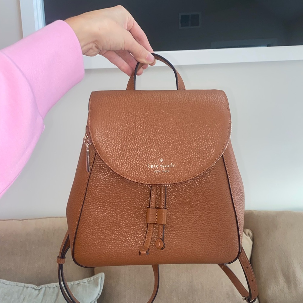Kate Spade Brown Leather Backpack